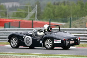 Triumph TR3S sur circuit de SPA